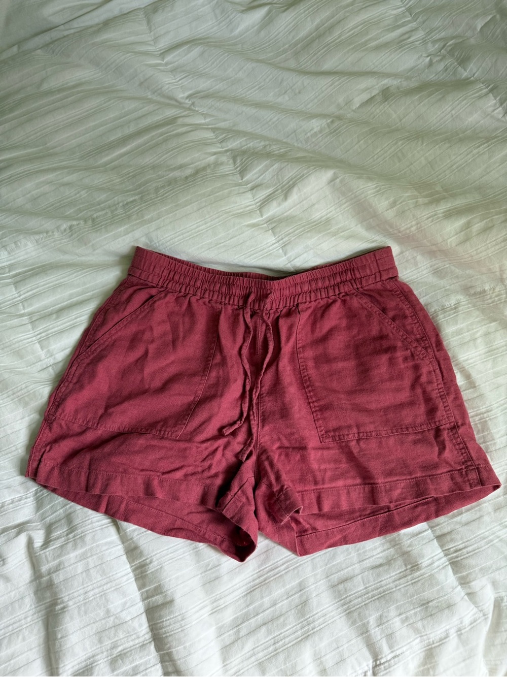 J. Crew Burgundy Elastic Waist Casual Shorts